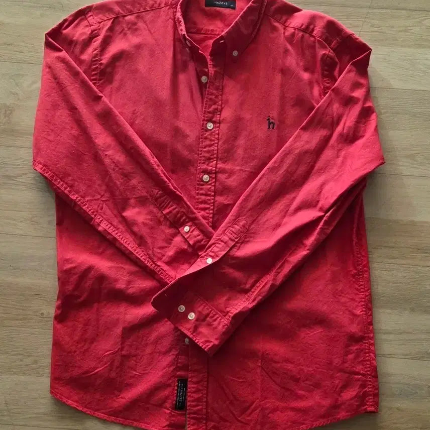 [BUNJANG] Hazzys 105 Shirt / 헤지스 남방셔츠 레드 105 미사용