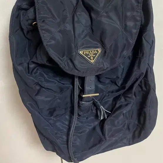 [BUNJANG] Prada Quilted Backpack (Navy) / 프라다 퀄팅 백팩(네이비)