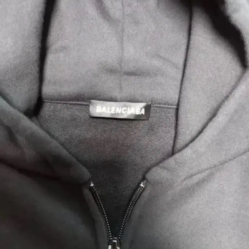[BUNJANG] Balenciaga Oversized Crew Hooded Zip-up Black S / 발렌시아가 오버핏 크루 후드집업 블랙 s