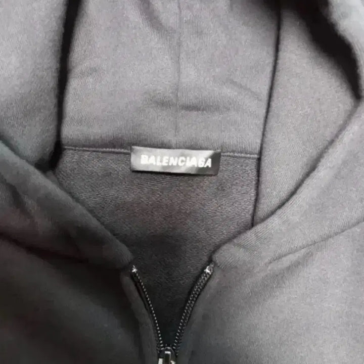 [BUNJANG] Balenciaga Oversized Crew Hooded Zip-up Black S / 발렌시아가 오버핏 크루 후드집업 블랙 s