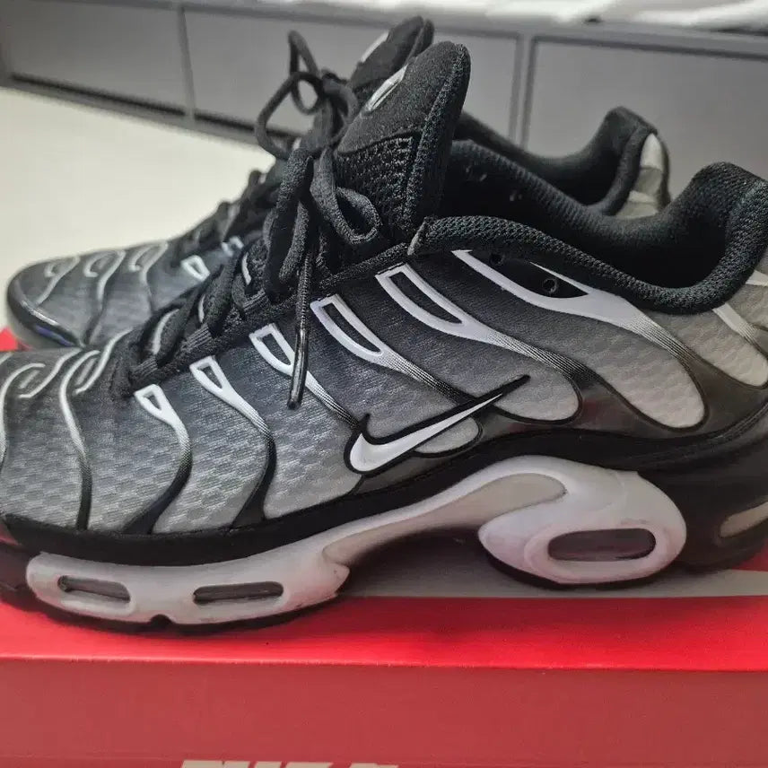 [BUNJANG] Nike Air Max Plus Black Metallic Silver Sneakers / 나이키 에어맥스 플러스 블랙 메탈릭 실버(DM0032-003)