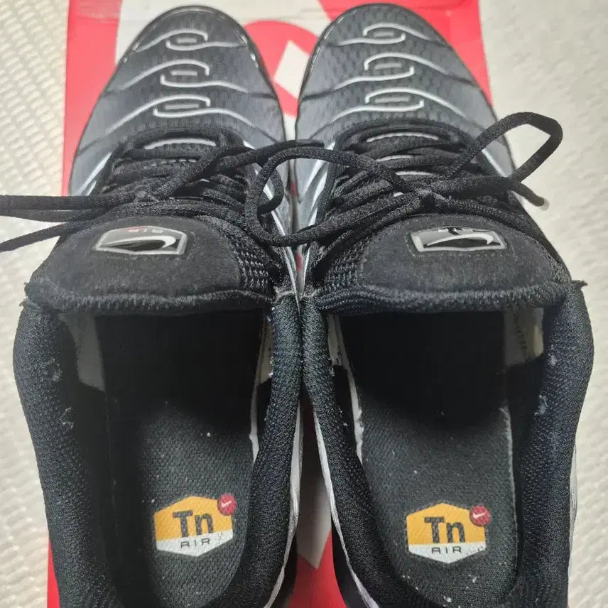 [BUNJANG] Nike Air Max Plus Black Metallic Silver Sneakers / 나이키 에어맥스 플러스 블랙 메탈릭 실버(DM0032-003)