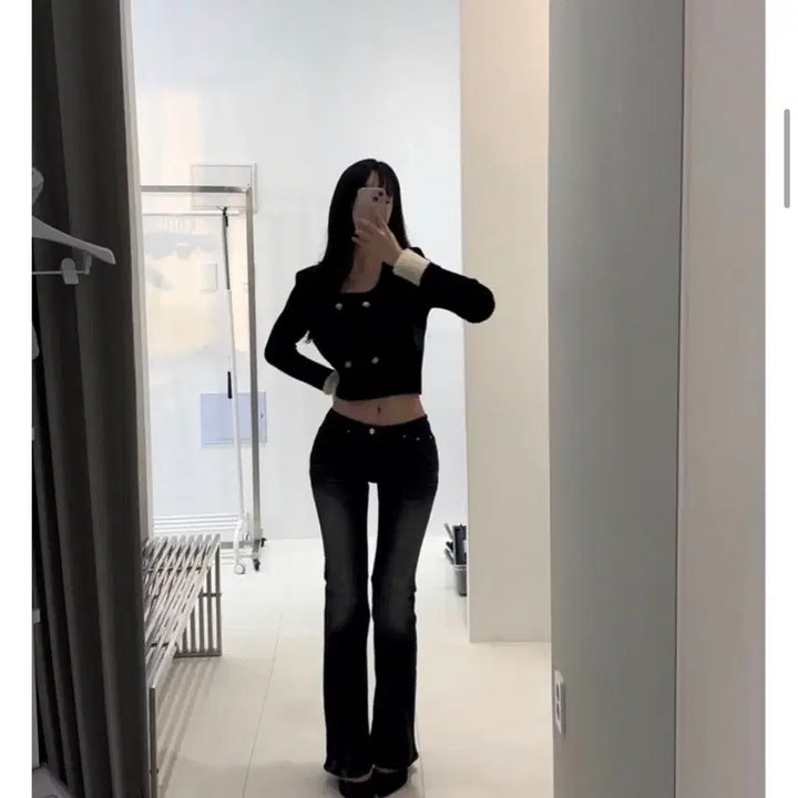 [BUNJANG] Free Size Glitter Knit Top / 소매 퍼 글리터 금장 니트 free (1회착용)