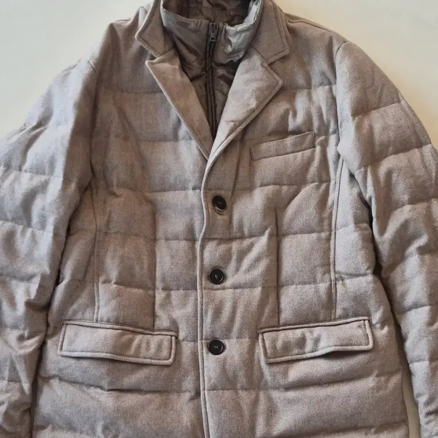 [BUNJANG] Erno Beige Wool Padded Jumper 50 / 에르노 베이지 울 패딩 점퍼 50