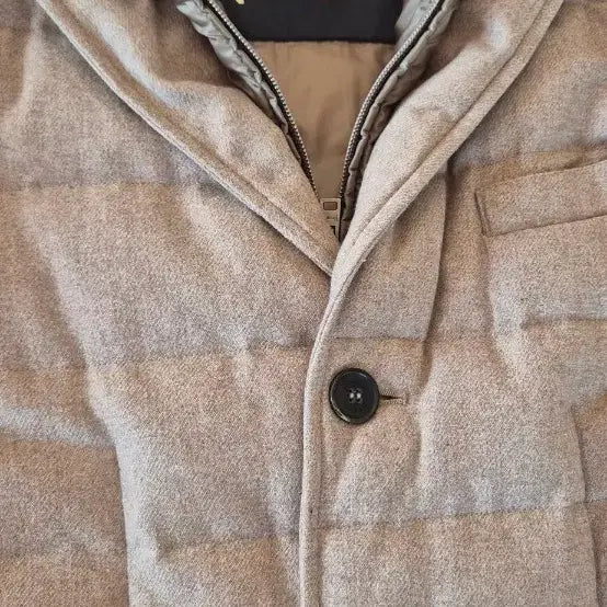 [BUNJANG] Erno Beige Wool Padded Jumper 50 / 에르노 베이지 울 패딩 점퍼 50