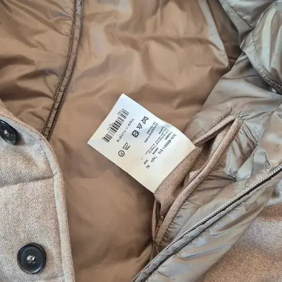 [BUNJANG] Erno Beige Wool Padded Jumper 50 / 에르노 베이지 울 패딩 점퍼 50