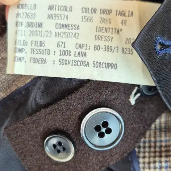 [BUNJANG] Lardini Glen Check Jacket 48 / 라르디니 글렌체크 자켓 48