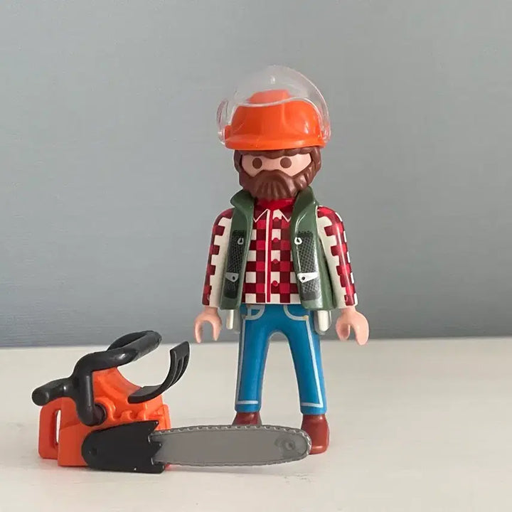 [BUNJANG] Playmobil Lumberjack Figure / 중고 플레이모빌 벌목공