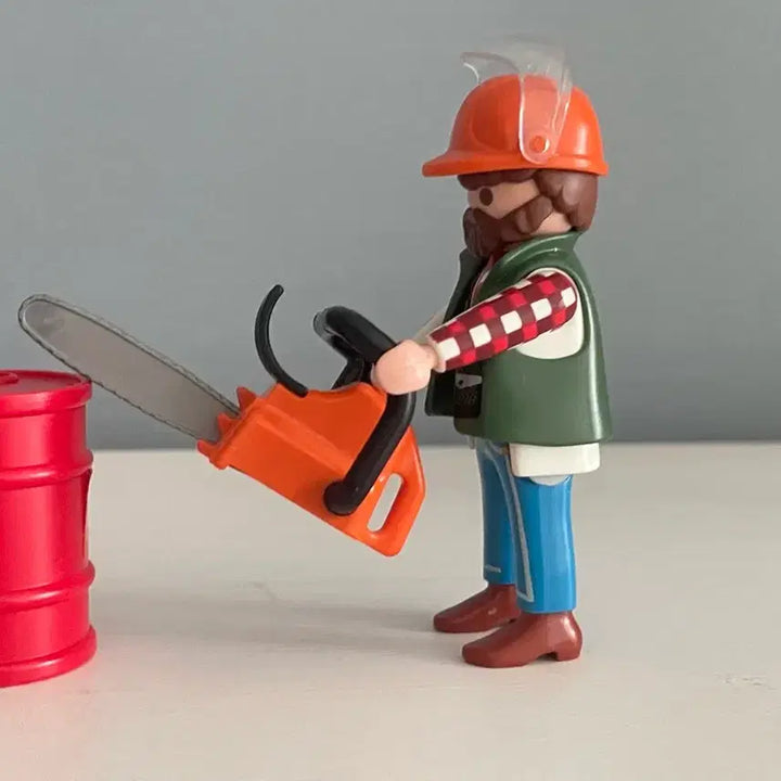 [BUNJANG] Playmobil Lumberjack Figure / 중고 플레이모빌 벌목공