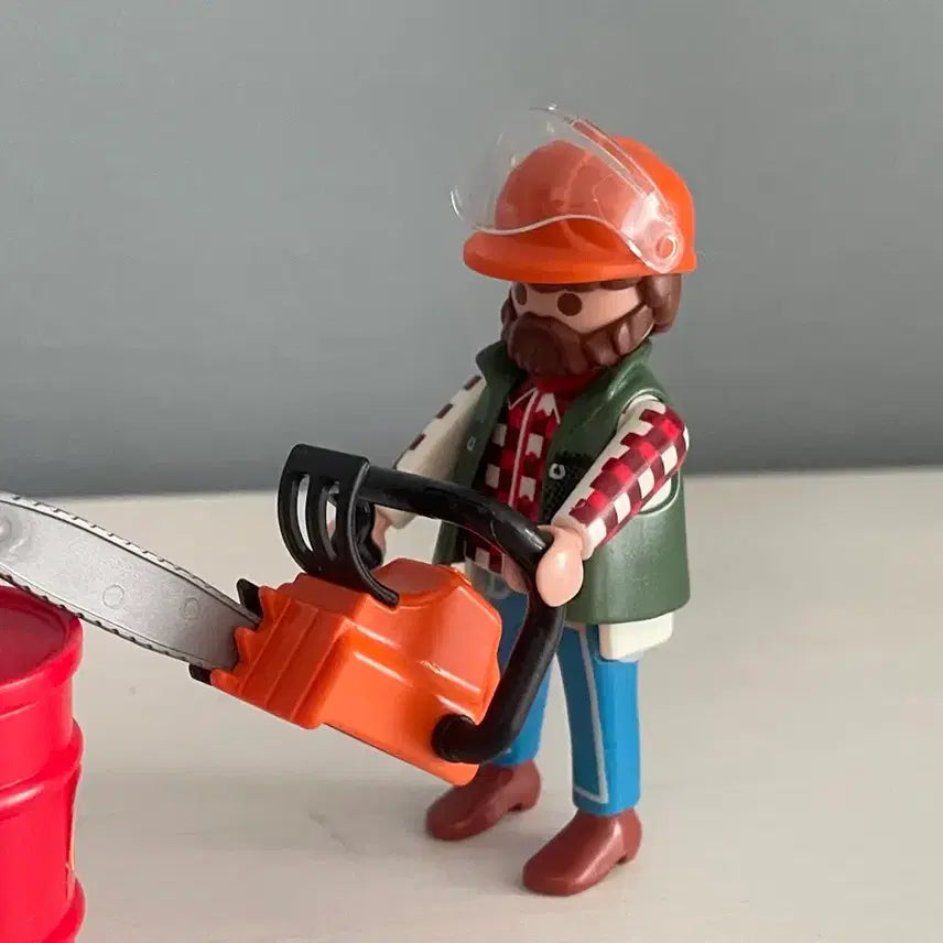 [BUNJANG] Playmobil Lumberjack Figure / 중고 플레이모빌 벌목공