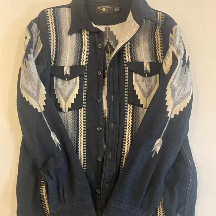 [BUNJANG] RRL Blanket Shirt / RRL 치마요 블랙 블랭킷 셔츠 M