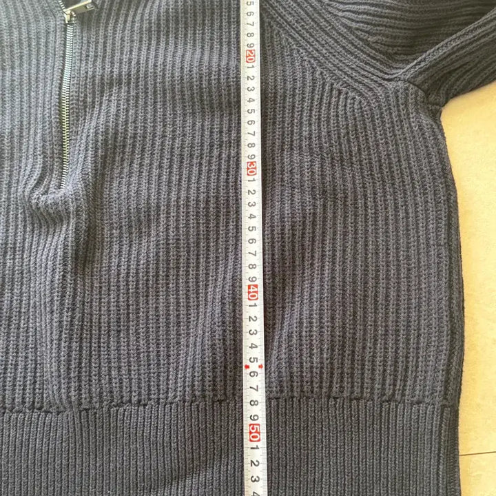 [BUNJANG] ZARA Navy Knit Zip-up (XL) / 자라 네이비 니트 집업(XL)