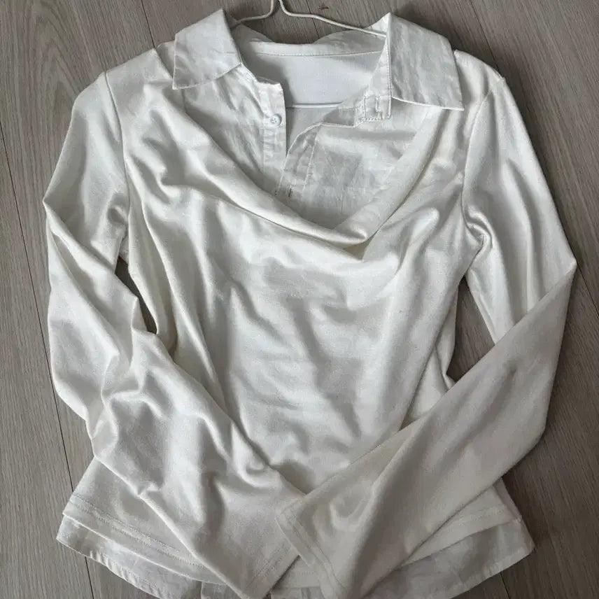 [BUNJANG] White Long Sleeve Shirt / 화이트 긴팔 셔츠