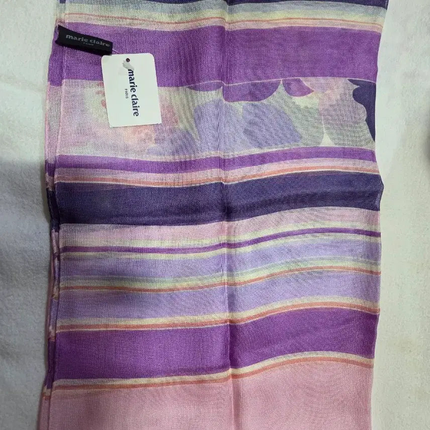 [BUNJANG] Purple Floral Silk Scarf / 보라색 꽃무늬 실크스카프