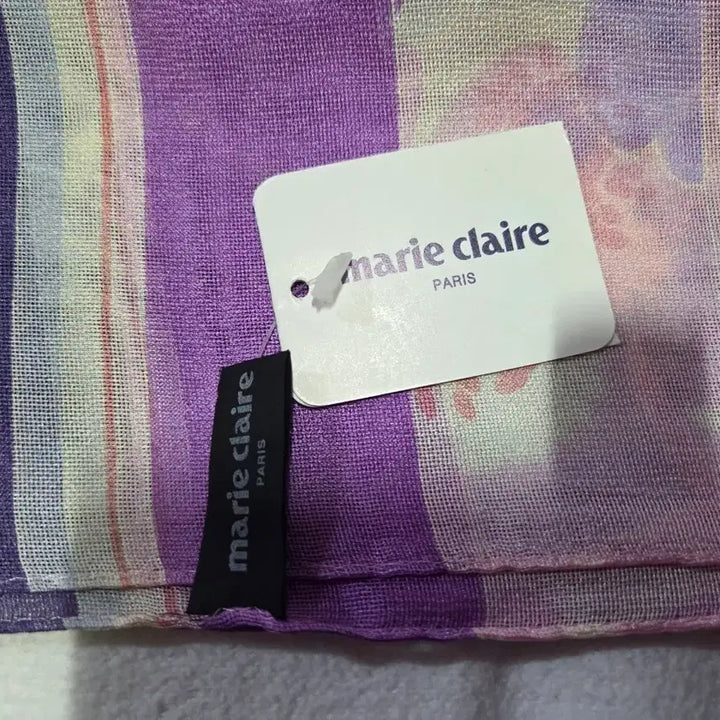 [BUNJANG] Purple Floral Silk Scarf / 보라색 꽃무늬 실크스카프