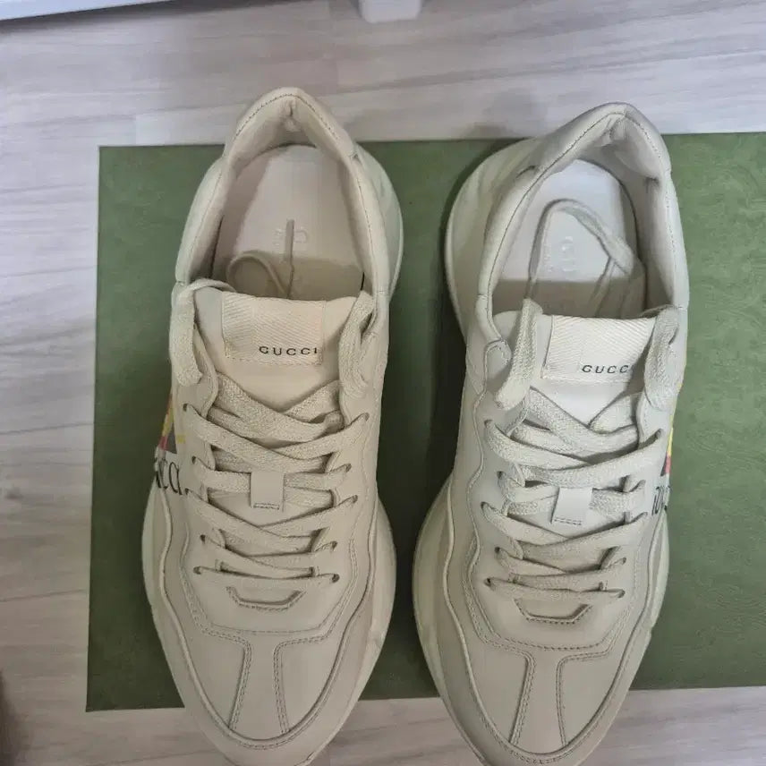 [BUNJANG] Sneakers Ivory Shoes / 남성구찌 스니커즈 아이보리 운동화