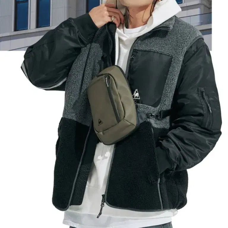 [BUNJANG] Le Coq Sportif Boa Mix MA-1 Jacket / 르꼬끄 보아믹스 ma-1 판매 합니다