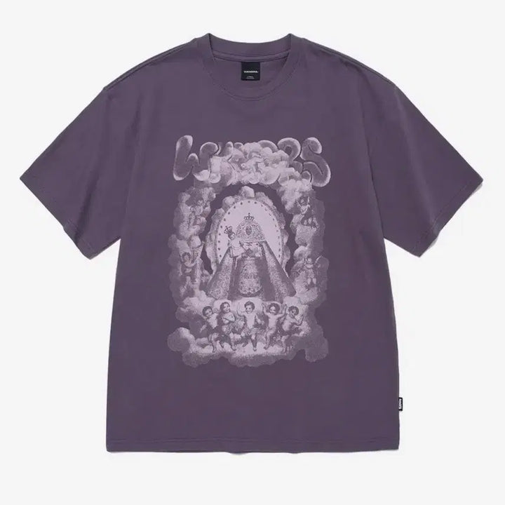 [BUNJANG] WECANDERS ANGELS T-SHIRT PURPLE L / 위캔더스 티셔츠 반팔 퍼플 L