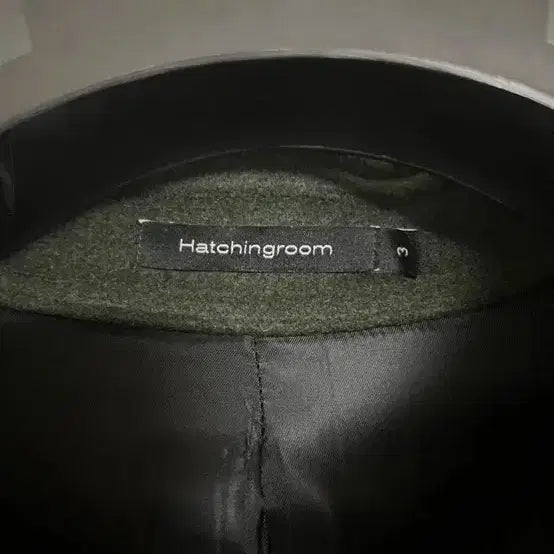 [BUNJANG] Hatching Room Balmacaan Coat Dark Green (Size 3) / 해칭룸 발마칸 코트 다크그린 (3)