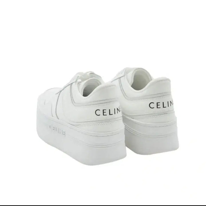 [BUNJANG] Celine Platform Leather White Sneakers (Size 38) / 셀린느 플랫폼 가죽 화이트 스니커즈 38