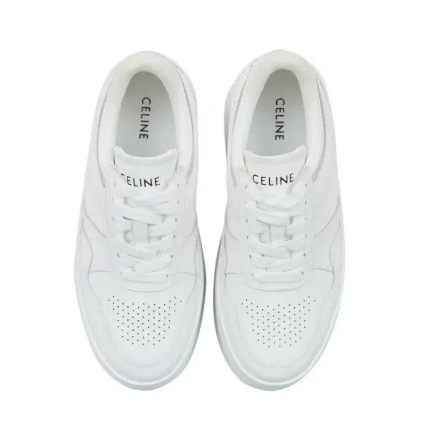 [BUNJANG] Celine Platform Leather White Sneakers (Size 38) / 셀린느 플랫폼 가죽 화이트 스니커즈 38