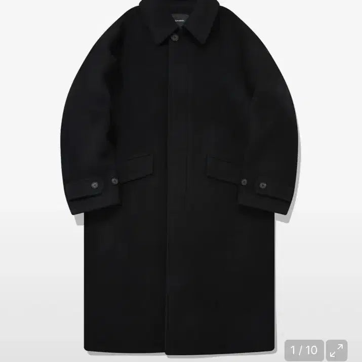 [BUNJANG] Covernat Belandi Balmacaan Coat Black Large / 커버낫 벨란디 발마칸 코트 블랙 라지