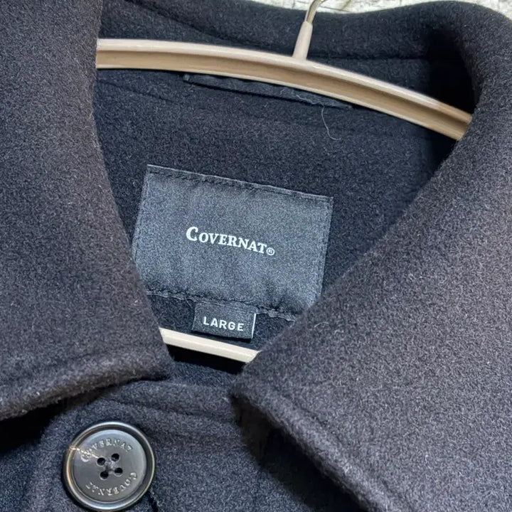 [BUNJANG] Covernat Belandi Balmacaan Coat Black Large / 커버낫 벨란디 발마칸 코트 블랙 라지