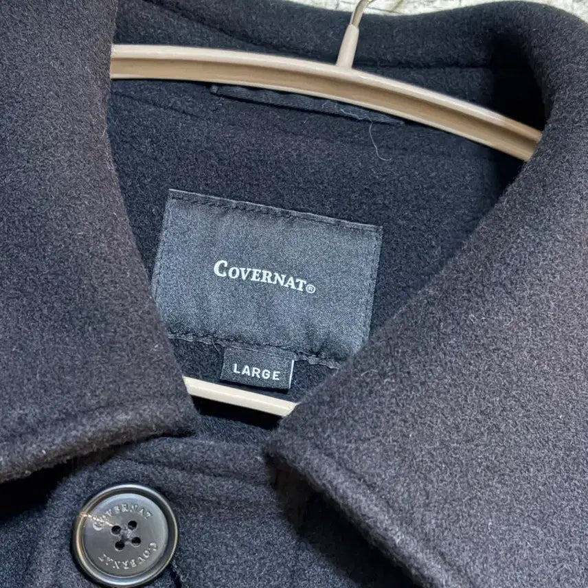 [BUNJANG] Covernat Belandi Balmacaan Coat Black Large / 커버낫 벨란디 발마칸 코트 블랙 라지