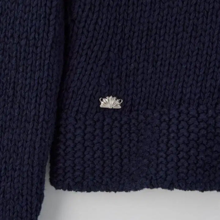 [BUNJANG] Tannat Vea Crop Cardigan - Navy / 타낫 Vea 비아 크롭 가디건 - 네이비