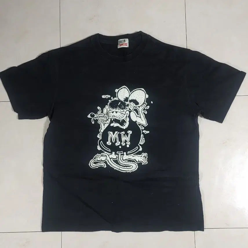 [BUNJANG] Wengcus Rat Pink Homage T-shirt / 웽커스 랫핑크 오마주 티셔츠