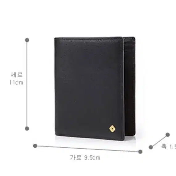 [BUNJANG] Samsonite Black Leather Mid Wallet (New) / [샘소나이트] 블랙 가죽 중지갑(새상품)