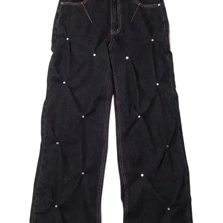 [BUNJANG] Siiis A TUCK STUD DENIM PANTS Black S / 시스에이 턱 스터드 데님 팬츠 블랙 s 쓰리타임즈보헤미안서울릿킴
