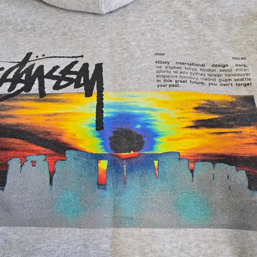 [BUNJANG] Stussy Stone Hands Hoodie Grey S / 스투시 스톤핸즈 후드 그레이 S