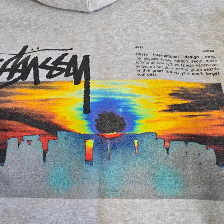 [BUNJANG] Stussy Stone Hands Hoodie Grey S / 스투시 스톤핸즈 후드 그레이 S