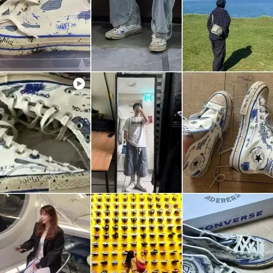 [BUNJANG] ADERERROR Converse Chuck 70 High White Sneakers / 컨버스 아더에러 척 70 하이 화이트 280
