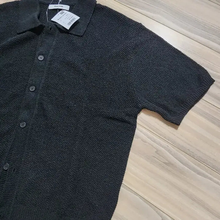 [BUNJANG] 8seconds Black Collar Cardigan L / 에잇세컨즈반팔카라가디건L블랙