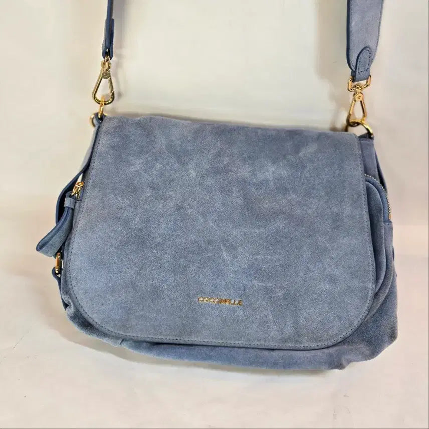 [BUNJANG] Coccinelle Crossbody/Tote Bag - Sky Blue with Gold Hardware / 코치넬레 크로스및토트백 하늘색 골드장식 23111