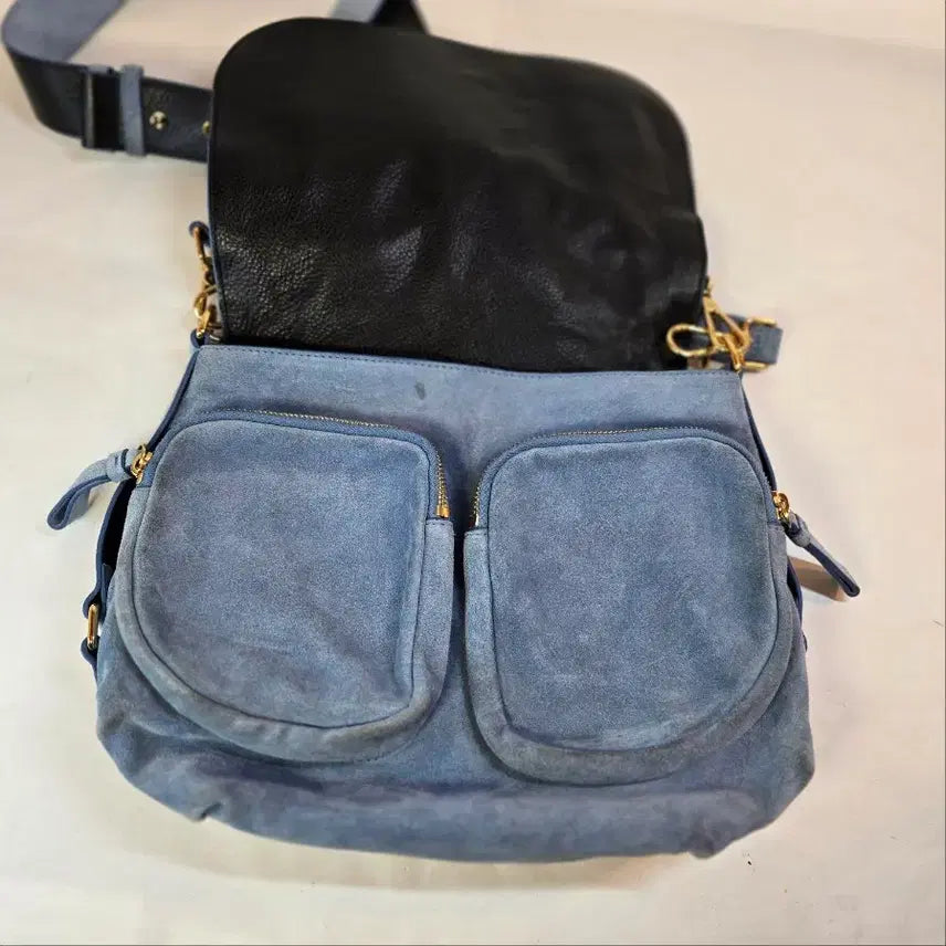 [BUNJANG] Coccinelle Crossbody/Tote Bag - Sky Blue with Gold Hardware / 코치넬레 크로스및토트백 하늘색 골드장식 23111