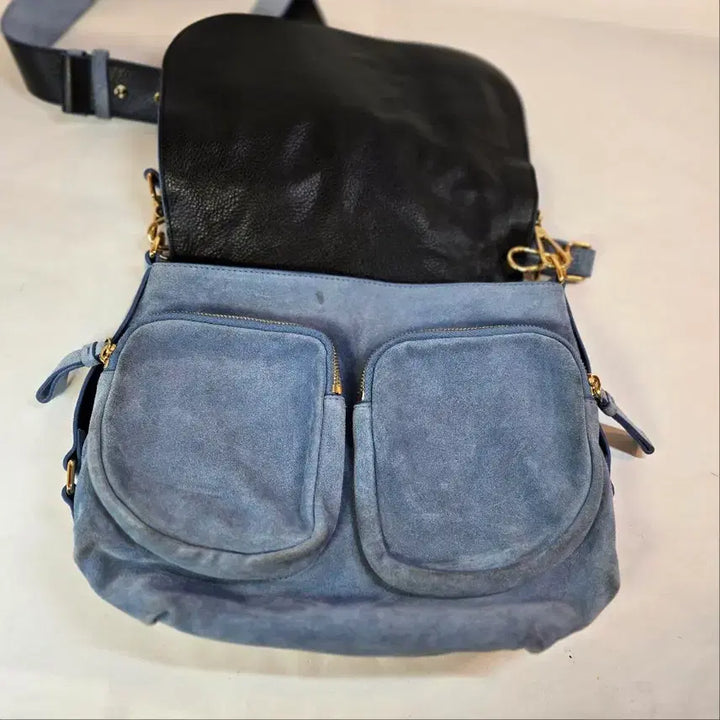 [BUNJANG] Coccinelle Crossbody/Tote Bag - Sky Blue with Gold Hardware / 코치넬레 크로스및토트백 하늘색 골드장식 23111