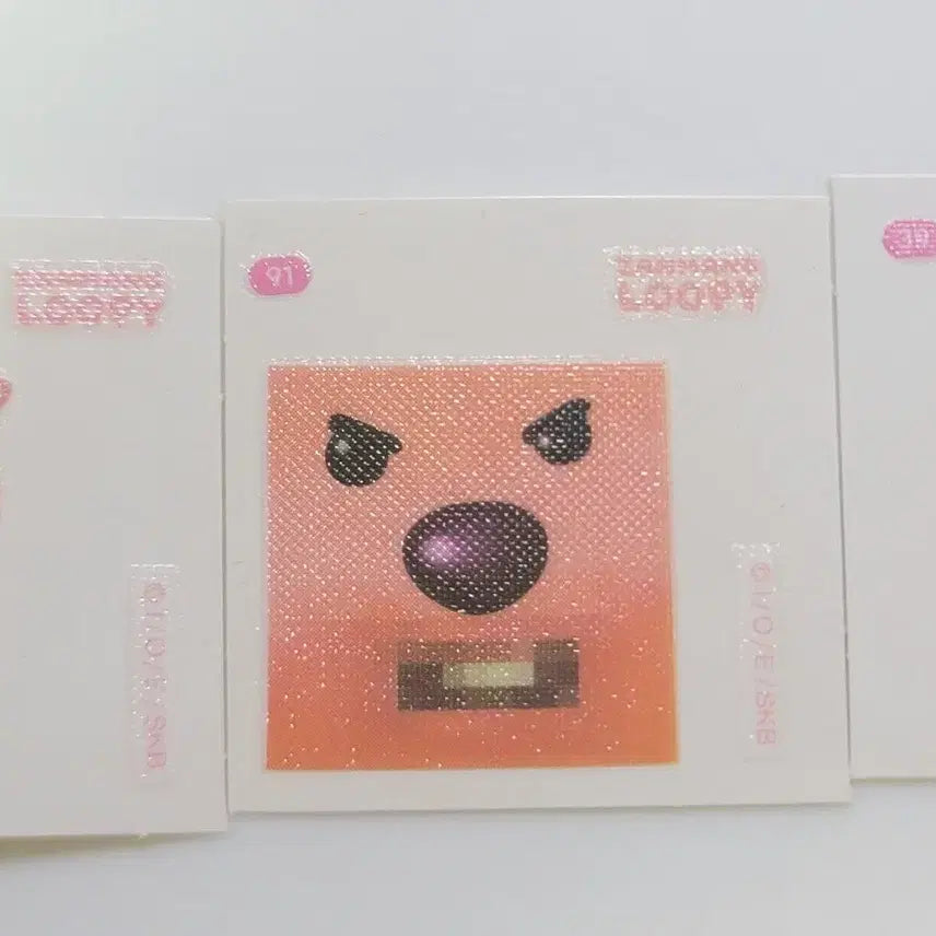 [BUNJANG] Zanmang Loopy Sticker Set / 잔망루피 띠부씰 3종 일괄 (76번,91번,39번)