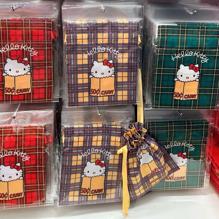 [BUNJANG] Sanrio Hello Kitty Check Pouch / 일본수입 산리오헬로키티 전시회한정판 헬로키티체크파우치