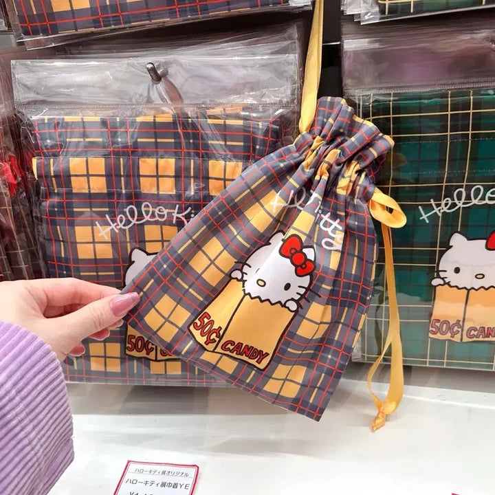 [BUNJANG] Sanrio Hello Kitty Check Pouch / 일본수입 산리오헬로키티 전시회한정판 헬로키티체크파우치