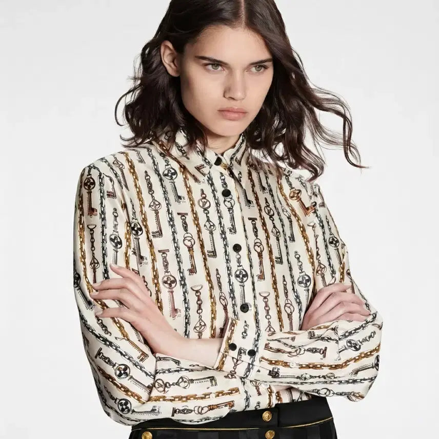 [BUNJANG] Louis Vuitton Silk Chain Shirt / 루이비통 체인 실크 셔츠
