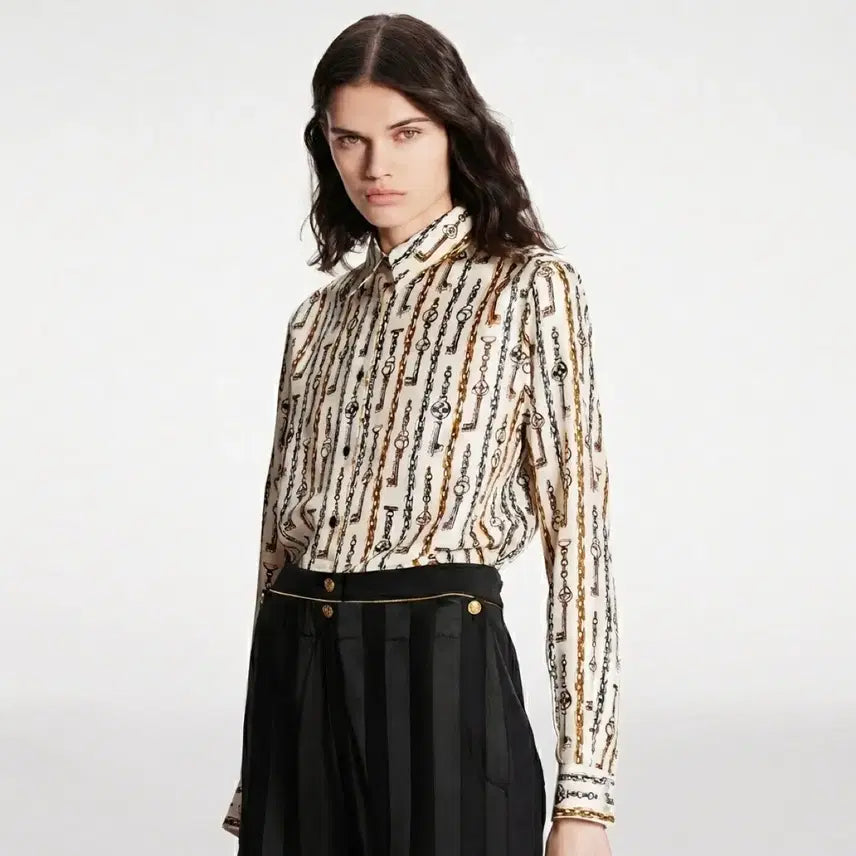 [BUNJANG] Louis Vuitton Silk Chain Shirt / 루이비통 체인 실크 셔츠