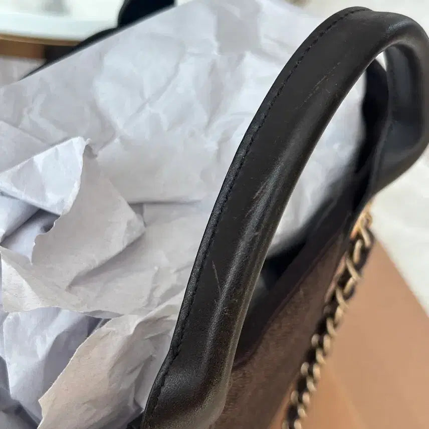 [BUNJANG] SIE Chain Tote Bag Brown Medium / SIE 시에 전투백 체인 토트백 브라운 미듐