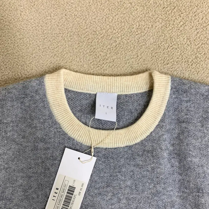[BUNJANG] Itter Cash Blended Wool Round Knit Sweater / 잇터 캐시 블렌디드 울 라운드 니트(L/그레이) 울니트 스웨터