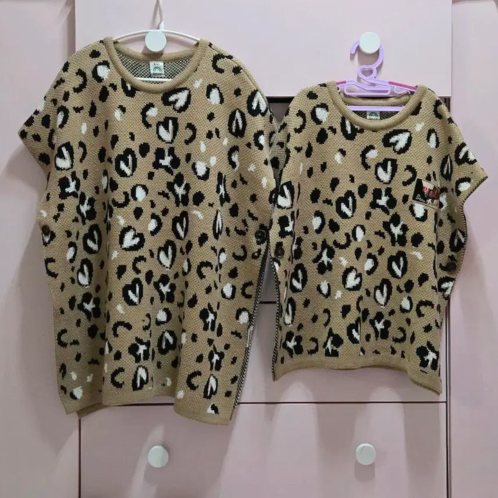 [SOLD OUT] 보라끄씨엘 레오파드 맘커플 판쵸 (맘)