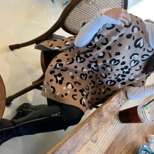 [SOLD OUT] 보라끄씨엘 레오파드 맘커플 판쵸 (맘)