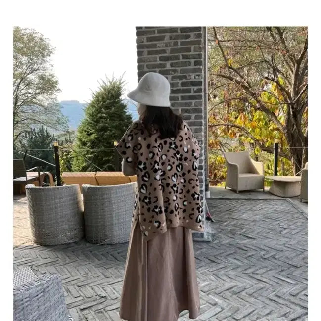 [SOLD OUT] 보라끄씨엘 레오파드 맘커플 판쵸 (맘)