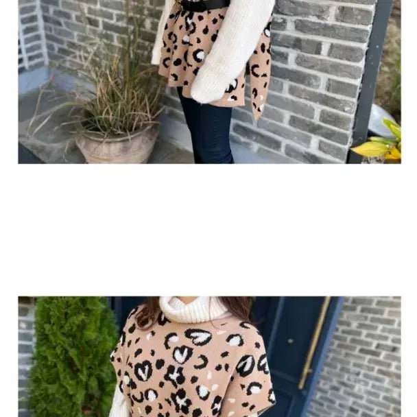 [SOLD OUT] 보라끄씨엘 레오파드 맘커플 판쵸 (맘)